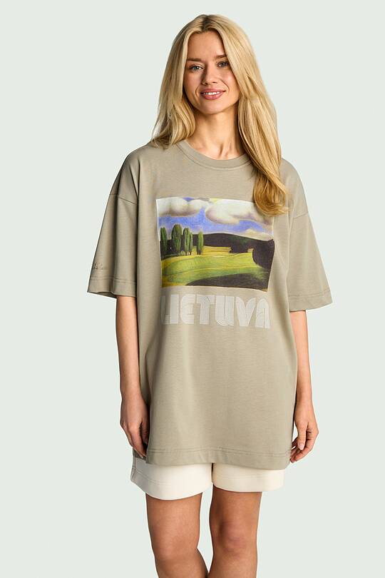 Short sleeves cotton T-shirt "Trees" 1 | Audimas