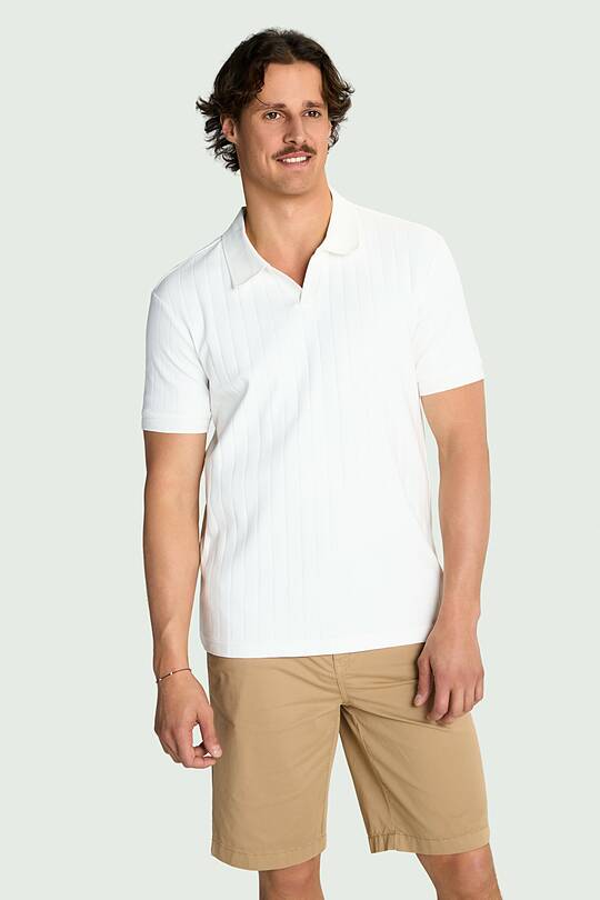 Textured cotton polo T-shirt 1 | Audimas