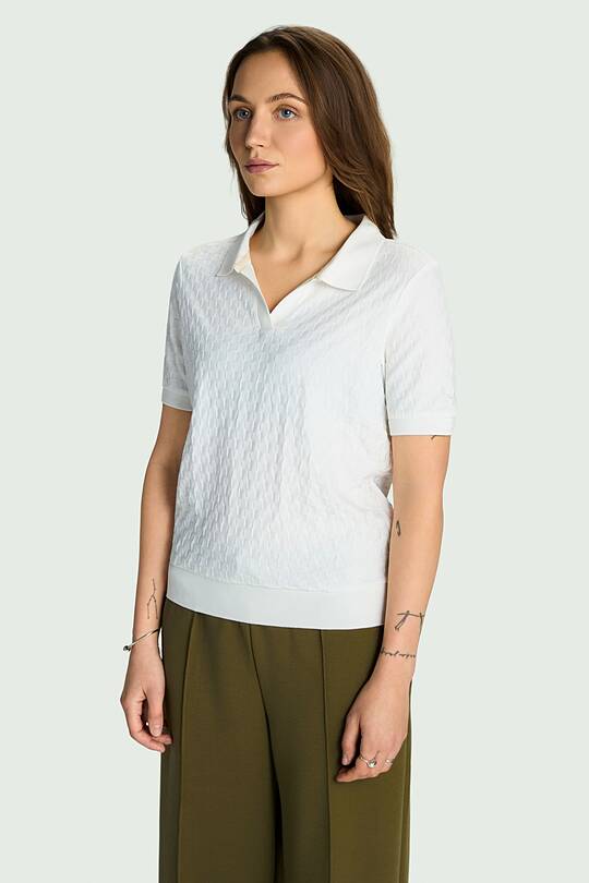 Textured cotton polo T-shirt 1 | Audimas