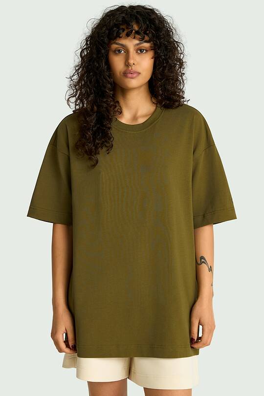 Oversized short sleeve cotton T-shirt 1 | Audimas