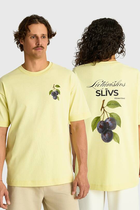 Short sleeves cotton T-shirt "Plums" 1 | Audimas