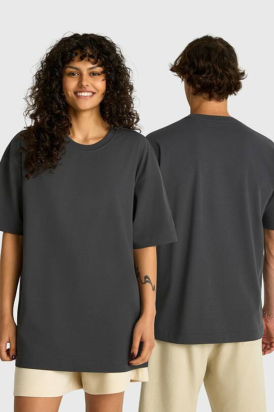 Oversized short sleeve cotton T-shirt 1 | Audimas