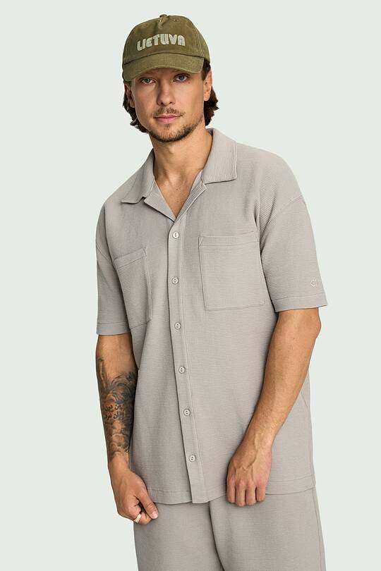 Textured cotton shirt 1 | Audimas