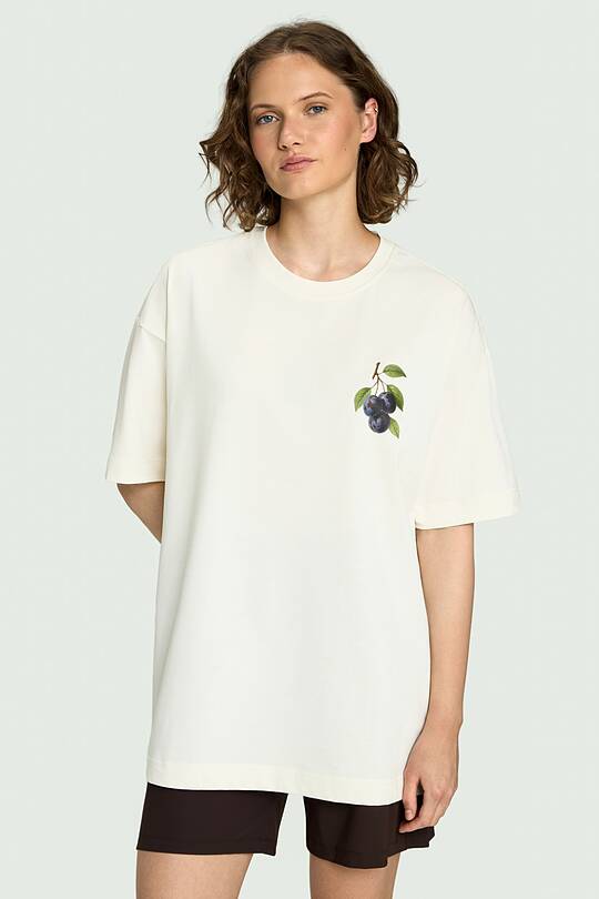 Short sleeves cotton T-shirt "Plums" 1 | Audimas
