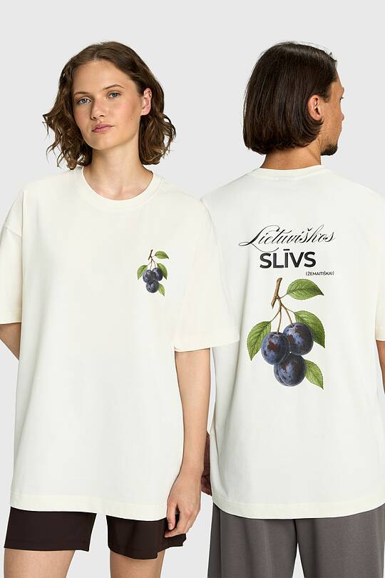 Short sleeves cotton T-shirt "Plums" 1 | Audimas