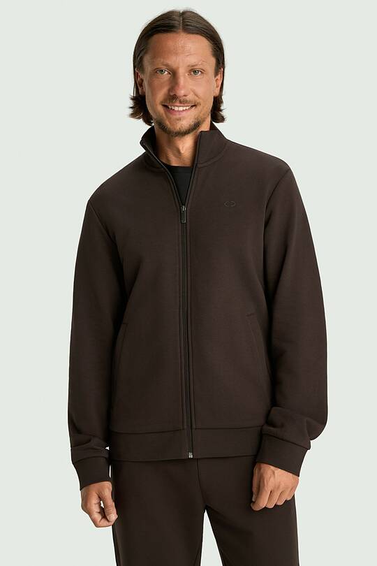Cotton French terry full-zip sweatshirt 1 | Audimas