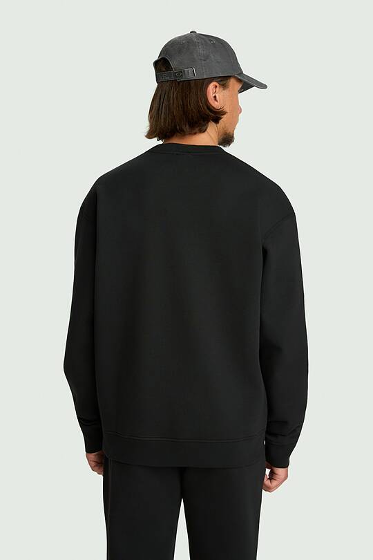 Cotton pique crewneck sweatshirt 2 | Audimas