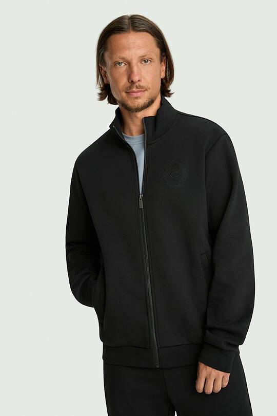 Cotton pique full-zip jacket 1 | Audimas