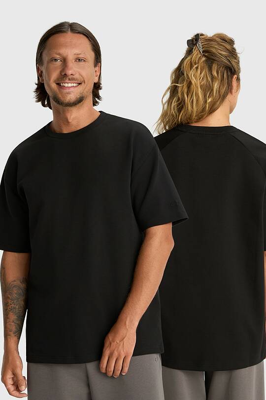 Oversized cotton interlock T-shirt 1 | Audimas
