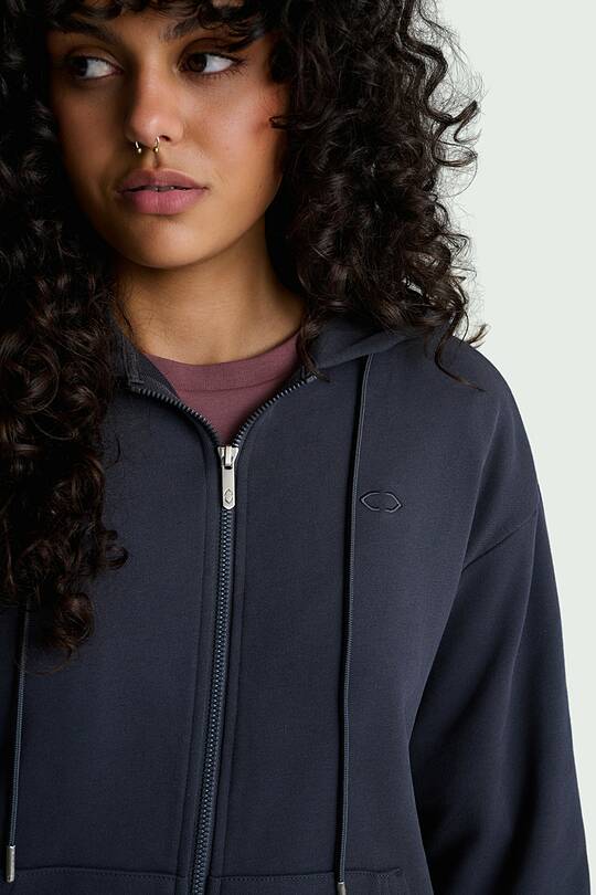 Cotton French terry full-zip hoodie 2 | Audimas