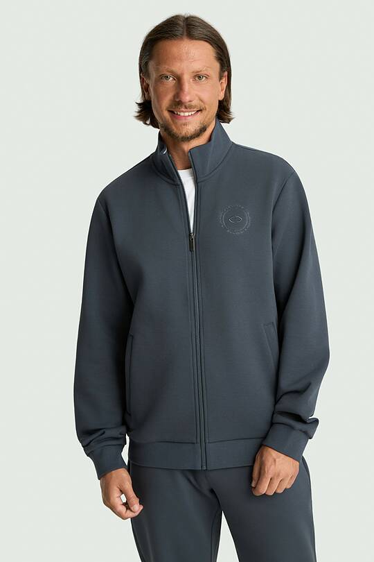 Cotton pique full-zip jacket 1 | Audimas