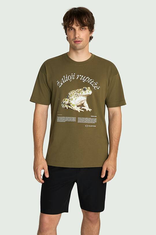 Short sleeves cotton T-shirt "Green toad" 1 | Audimas