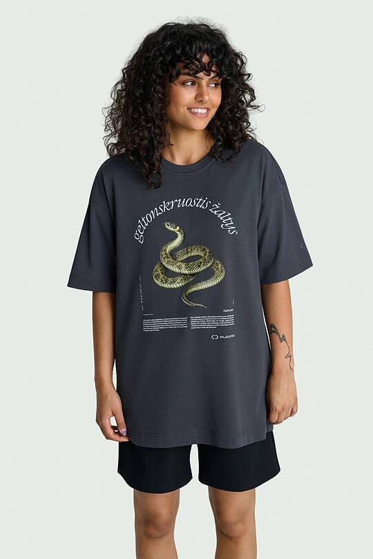 Short sleeves cotton T-shirt "Grass Snake" 1 | Audimas