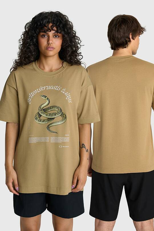 Short sleeves cotton T-shirt "Grass Snake" 1 | Audimas