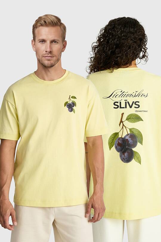 Short sleeves cotton T-shirt "Plums" 1 | Audimas