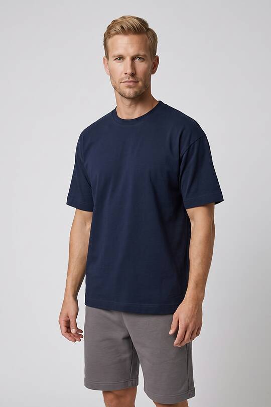 Oversized short sleeve cotton T-shirt 1 | Audimas