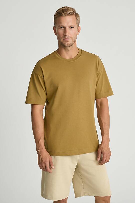 Oversized short sleeve cotton T-shirt 1 | Audimas