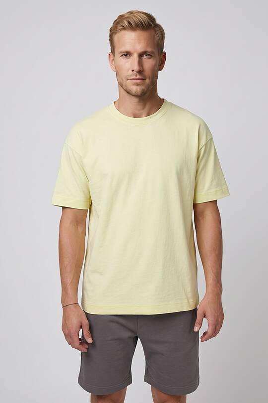 Oversized short sleeve cotton T-shirt 2 | Audimas