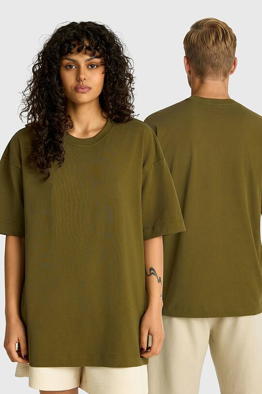 Oversized short sleeve cotton T-shirt 1 | Audimas