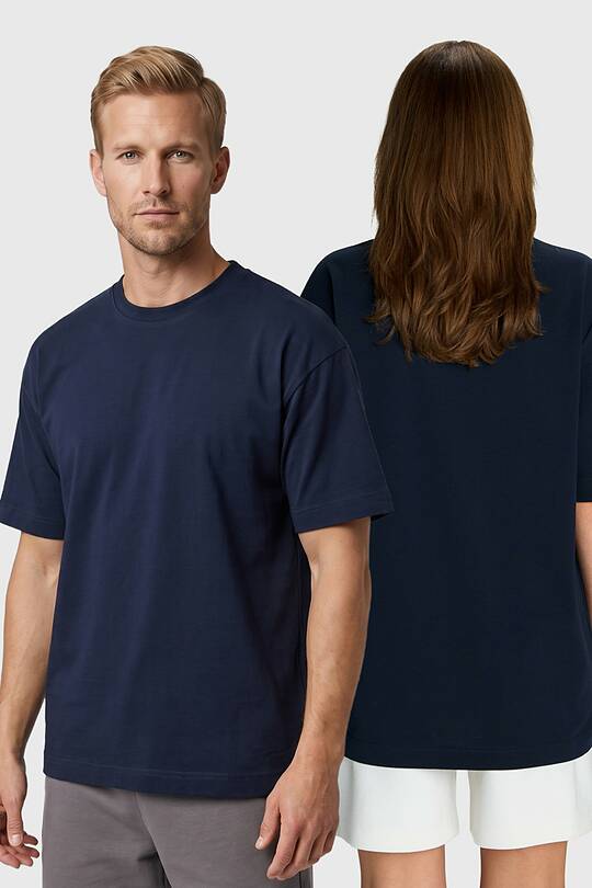 Oversized short sleeve cotton T-shirt 1 | Audimas