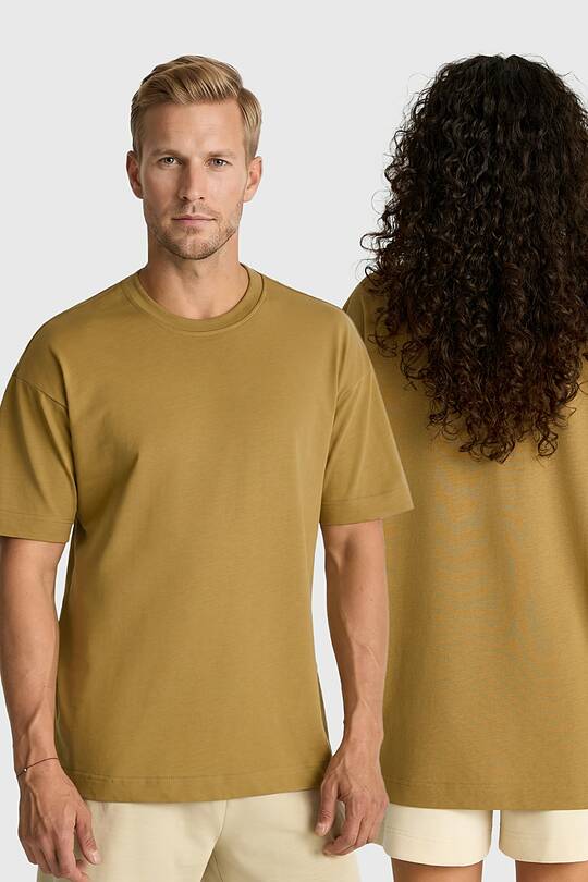 Oversized short sleeve cotton T-shirt 1 | Audimas