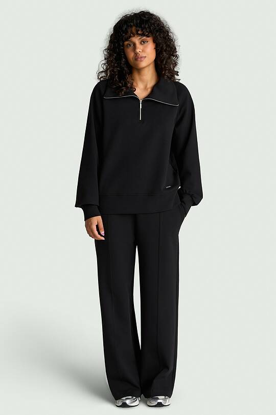 Cotton interlock wide sweatpants 1 | Audimas