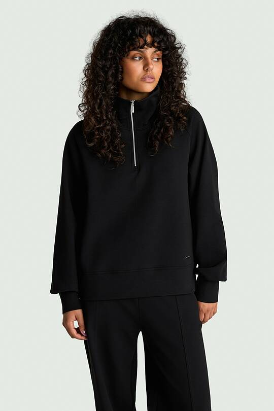 Cotton interlock half-zip sweatshirt 1 | Audimas