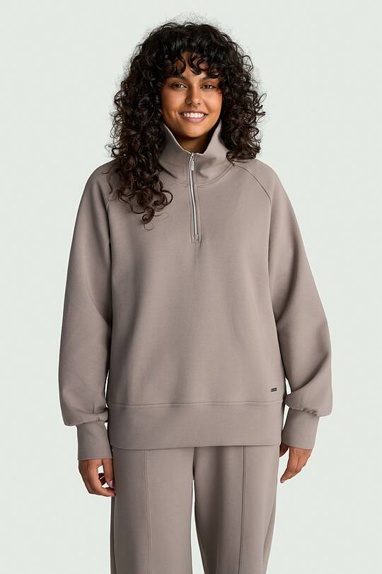Cotton interlock half-zip sweatshirt 1 | Audimas
