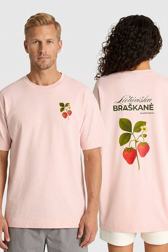 Short sleeves cotton T-shirt "Strawberry" 1 | Audimas