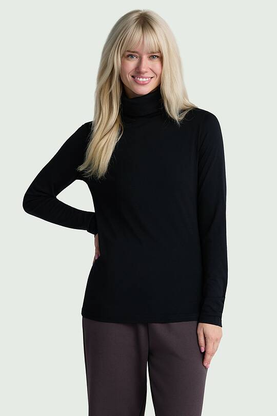 Lightweight merino wool roll neck top 1 | Audimas