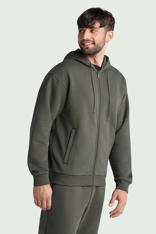 Cotton fleece full-zip hoodie 1 | Audimas