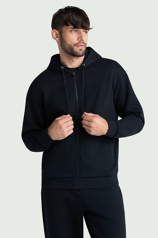 Cotton fleece full-zip hoodie 1 | Audimas