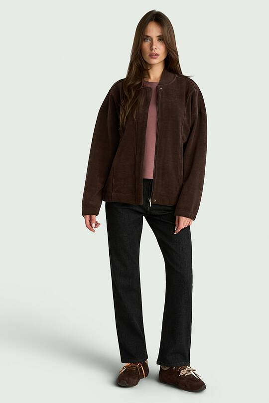 Velour bomber jacket 1 | Audimas