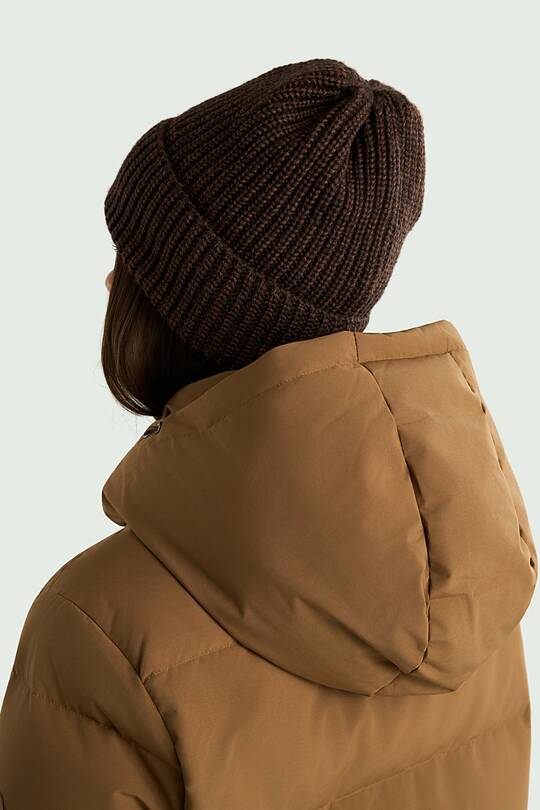 Merino wool and cotton blend knitted hat 2 | Audimas