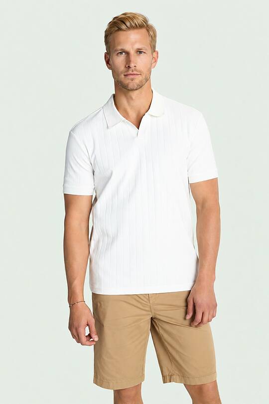 Textured cotton polo T-shirt 1 | Audimas