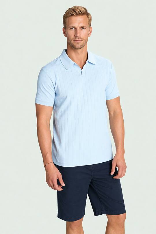 Textured cotton polo T-shirt 1 | Audimas