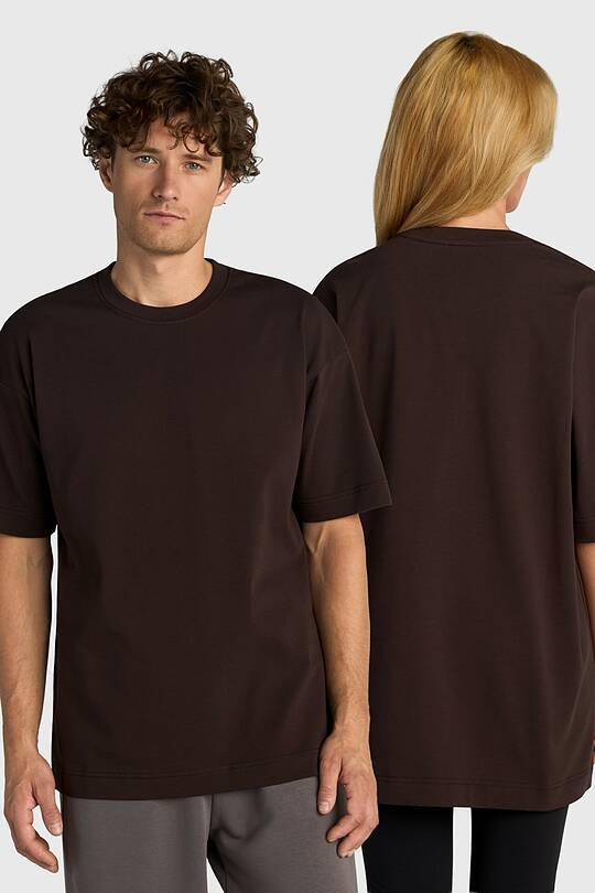 Oversized short sleeve cotton T-shirt 1 | Audimas