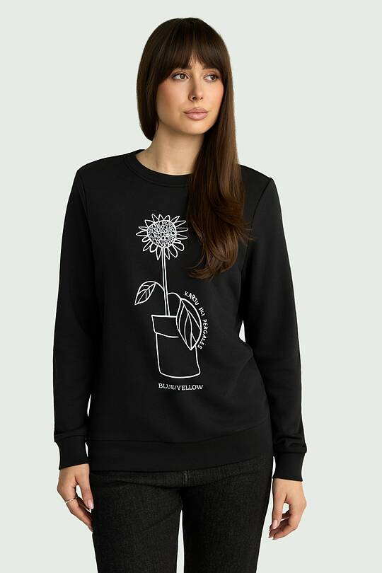 Women's cotton sweatshirt "Sunflower" 1 | Audimas