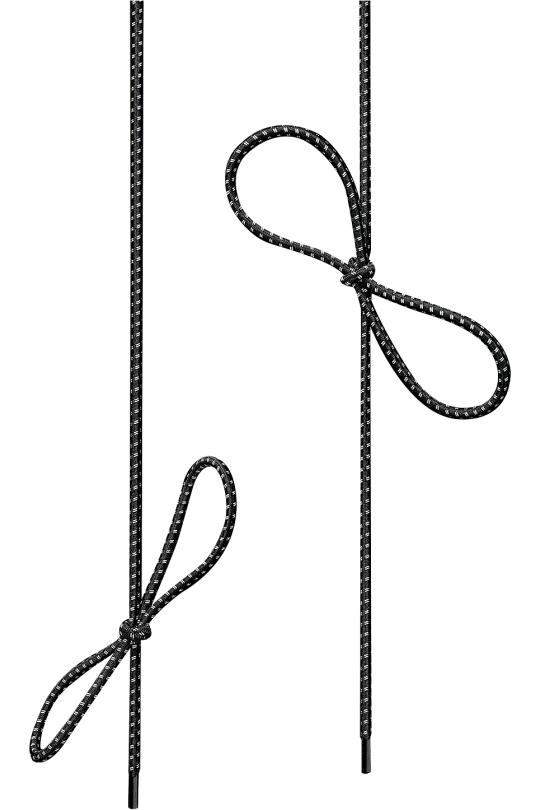 Elastic shoelaces LAST KNOT 100 cm 3 | BLACK | Audimas