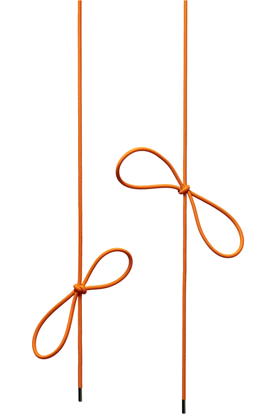 Elastic shoelaces LAST KNOT 50 cm 3 | YELLOW/ORANGE | Audimas