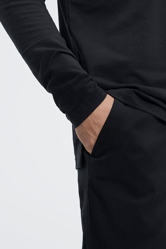 Slim fit pants with cuffs 8 | BLACK | Audimas