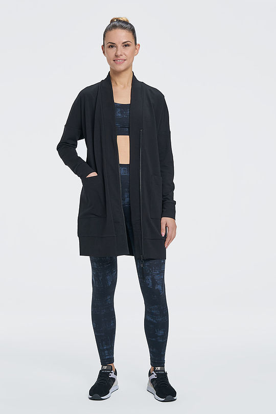 Modal tricot zip-through hoodie 6 | BLACK | Audimas