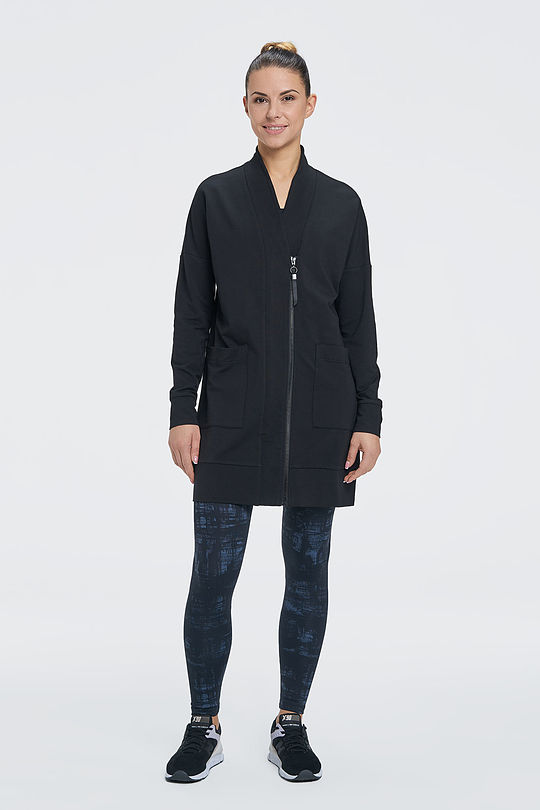 Modal tricot zip-through hoodie 5 | BLACK | Audimas