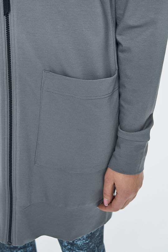 Modal tricot zip-through hoodie 4 | GREY/MELANGE | Audimas