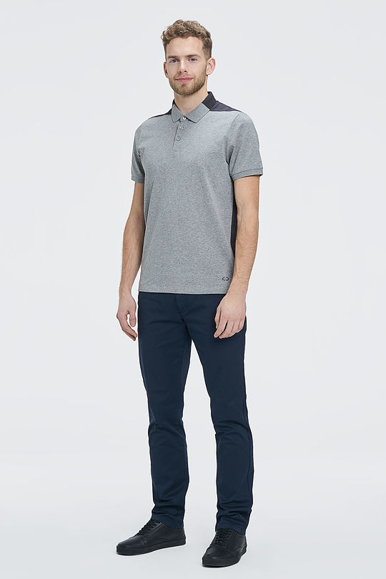 Cotton polo shirt 4 | GREY/MELANGE | Audimas