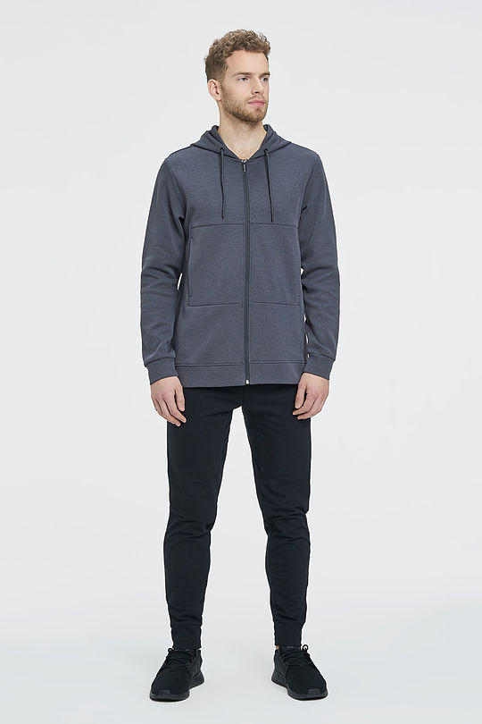 Prolonged zip-through hoodie 6 | GREY/MELANGE | Audimas