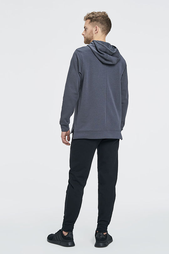 Prolonged zip-through hoodie 7 | GREY/MELANGE | Audimas