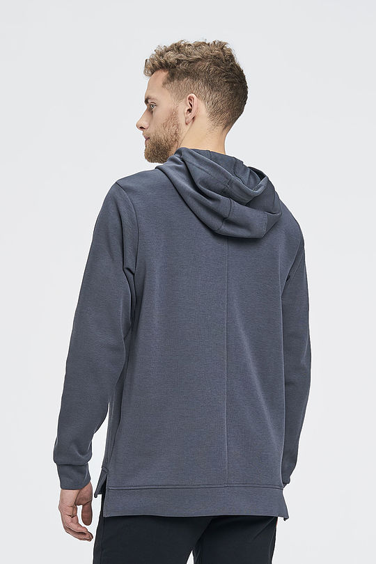 Prolonged zip-through hoodie 2 | GREY/MELANGE | Audimas