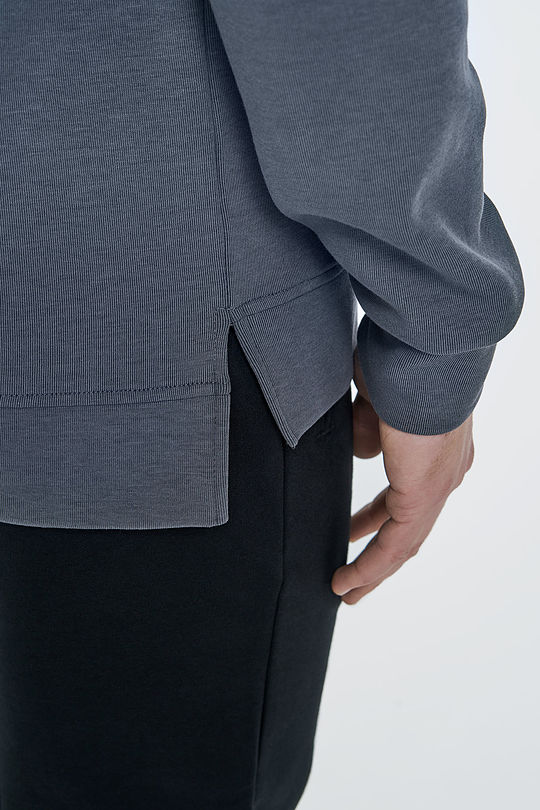 Prolonged zip-through hoodie 5 | GREY/MELANGE | Audimas