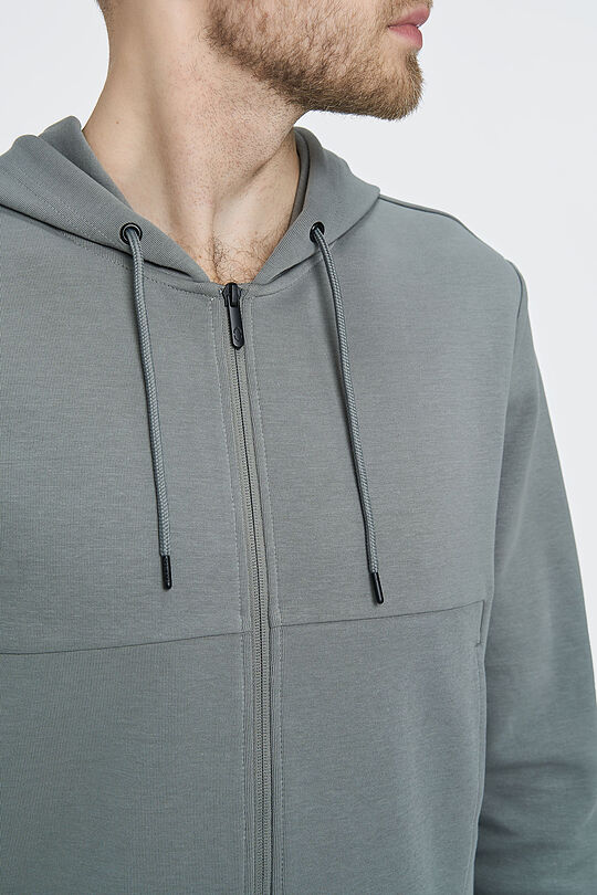 Prolonged zip-through hoodie 3 | GREY/MELANGE | Audimas